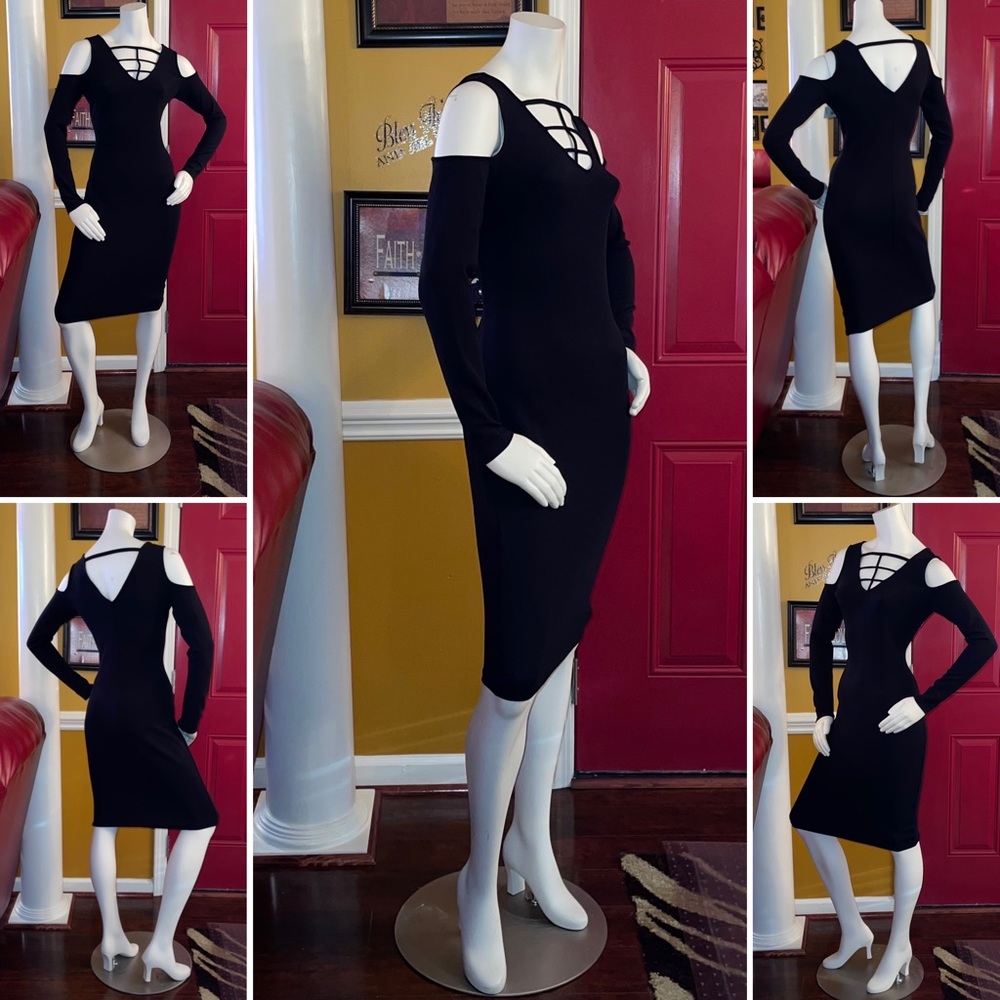 Bold Elements Black Bodycon Dress - Picture 9 of 10